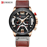 CURREN Casual Sport Watches for Men Blue Top Brand Luxury Military Leather Wrist Watch Man Clock Fashion Chronograph Wristwatch