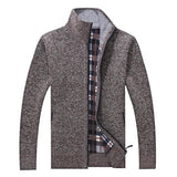 Autumn Winter Sweater Men Thick Warm Fleece Cardigan Men Turtleneck Windbreaker Casual Knitted Wear M-XXXL Men Sweater