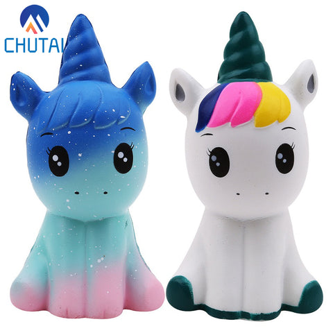 Jumbo Kawaii Colorful Galaxy Unicorn Squishy Doll Slow Rising Stress Relief Squeeze Toys for Baby Kids Xmas Gift 12*6*5CM