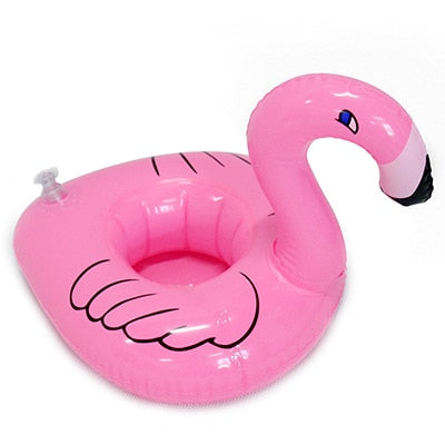 PIKAALAFAN Mini Inflatable Cup Holder Small Flamingo Floating Crab Cute Cartoon Animal Fruits Toy Pool Bathing Party Decoration