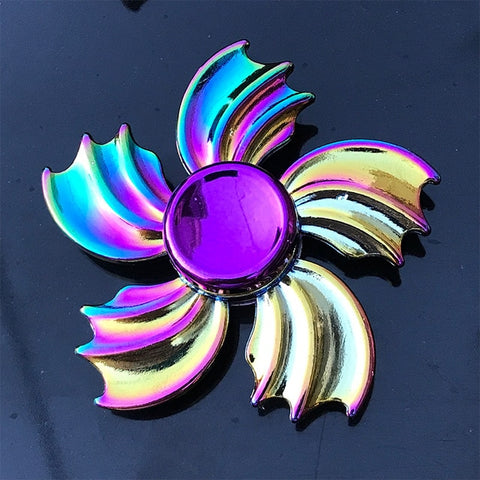 Finger Spinner Office Anxiety Relief Stress Fidget Gyro Flower / Tower / Spider Metal Hand Spinner Tri Spinner Model